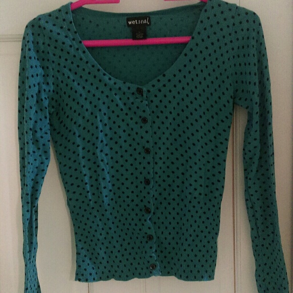 Wet Seal Sweaters - SOLD Wet Seal Teal Cardigan